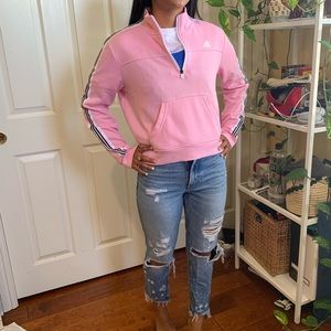 Pink Adidas half zip